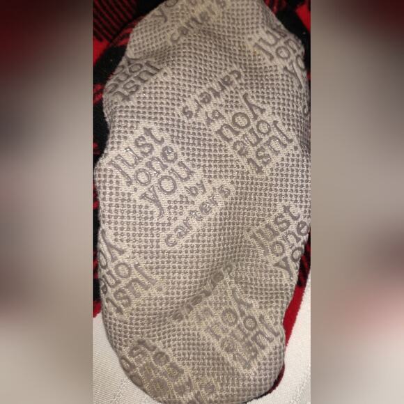 Carter's Footed Footie Pajamas RED BLACK BUFFALO PLAID Polar Bear Lumberjack 5 - Picture 12 of 15